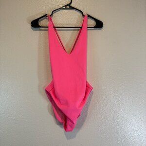 Left On Friday Vibrant Pink One Piece Swimsuit NEW M